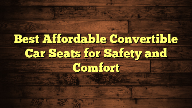 Best Affordable Convertible Car Seats for Safety and Comfort