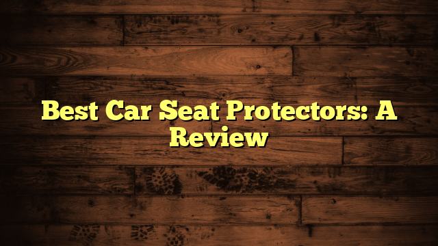 Best Car Seat Protectors: A Review