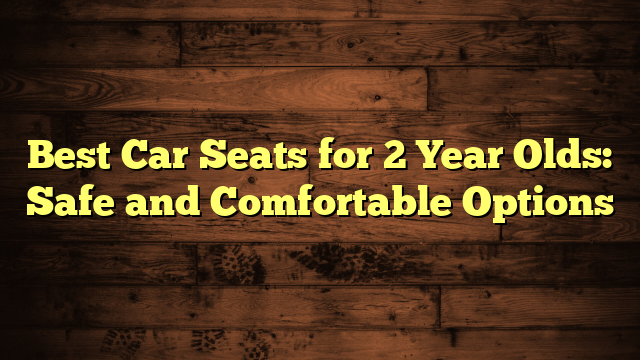 Best Car Seats for 2 Year Olds: Safe and Comfortable Options