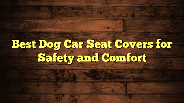 Best Dog Car Seat Covers for Safety and Comfort