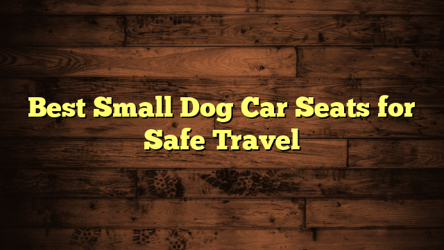 Best Small Dog Car Seats for Safe Travel