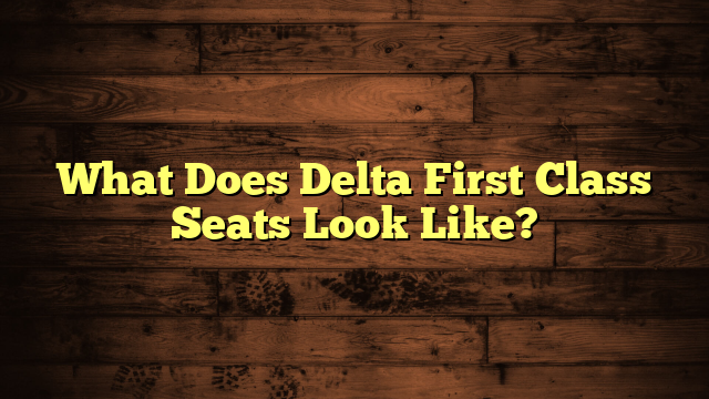 What Does Delta First Class Seats Look Like?