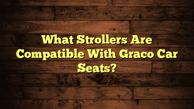 What Strollers Are Compatible With Graco Car Seats?