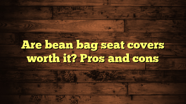 Are bean bag seat covers worth it? Pros and cons