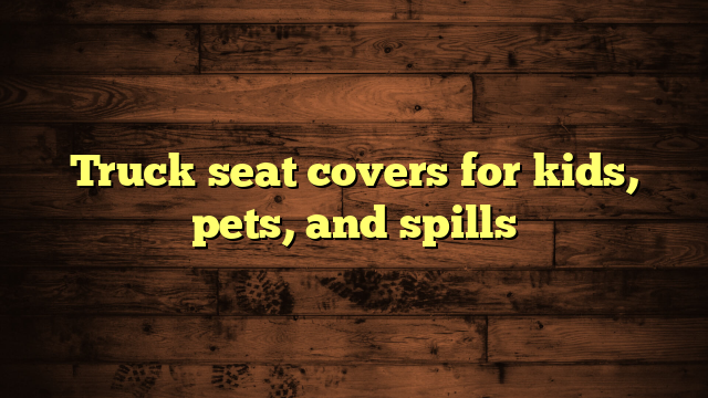 Truck seat covers for kids, pets, and spills