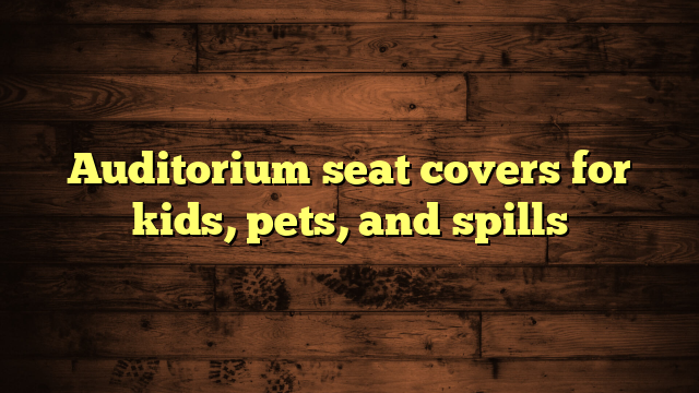 Auditorium seat covers for kids, pets, and spills