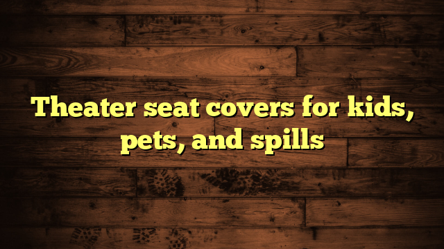 Theater seat covers for kids, pets, and spills